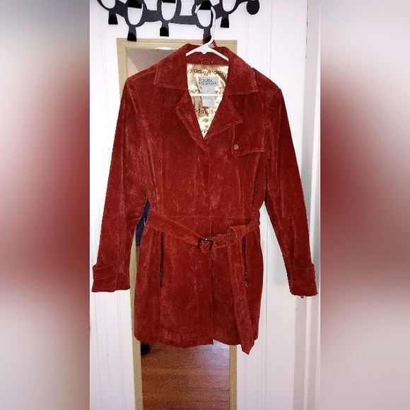Bradley genuine leather suede trench coat - Picture 1 of 4
